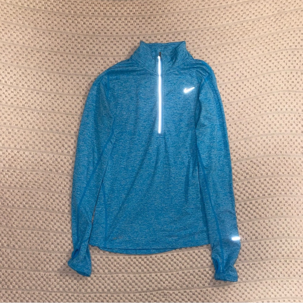 Nike Women’s Running Teal Dri-Fit Quarter-Zip Top